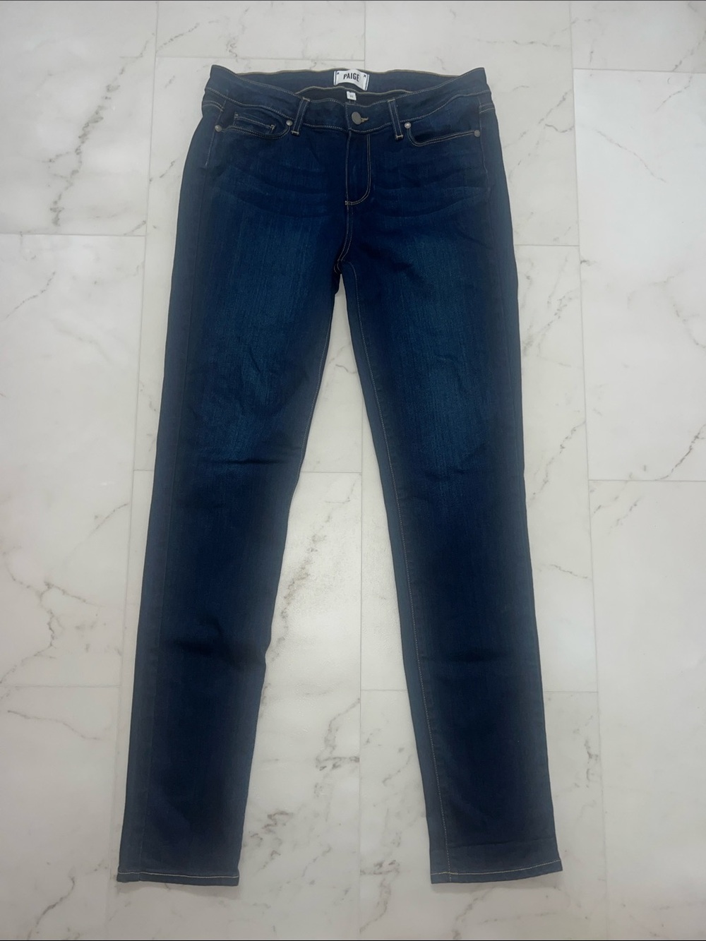 PAIGE Dark Blue Skyline Skinny Jeans Size 31